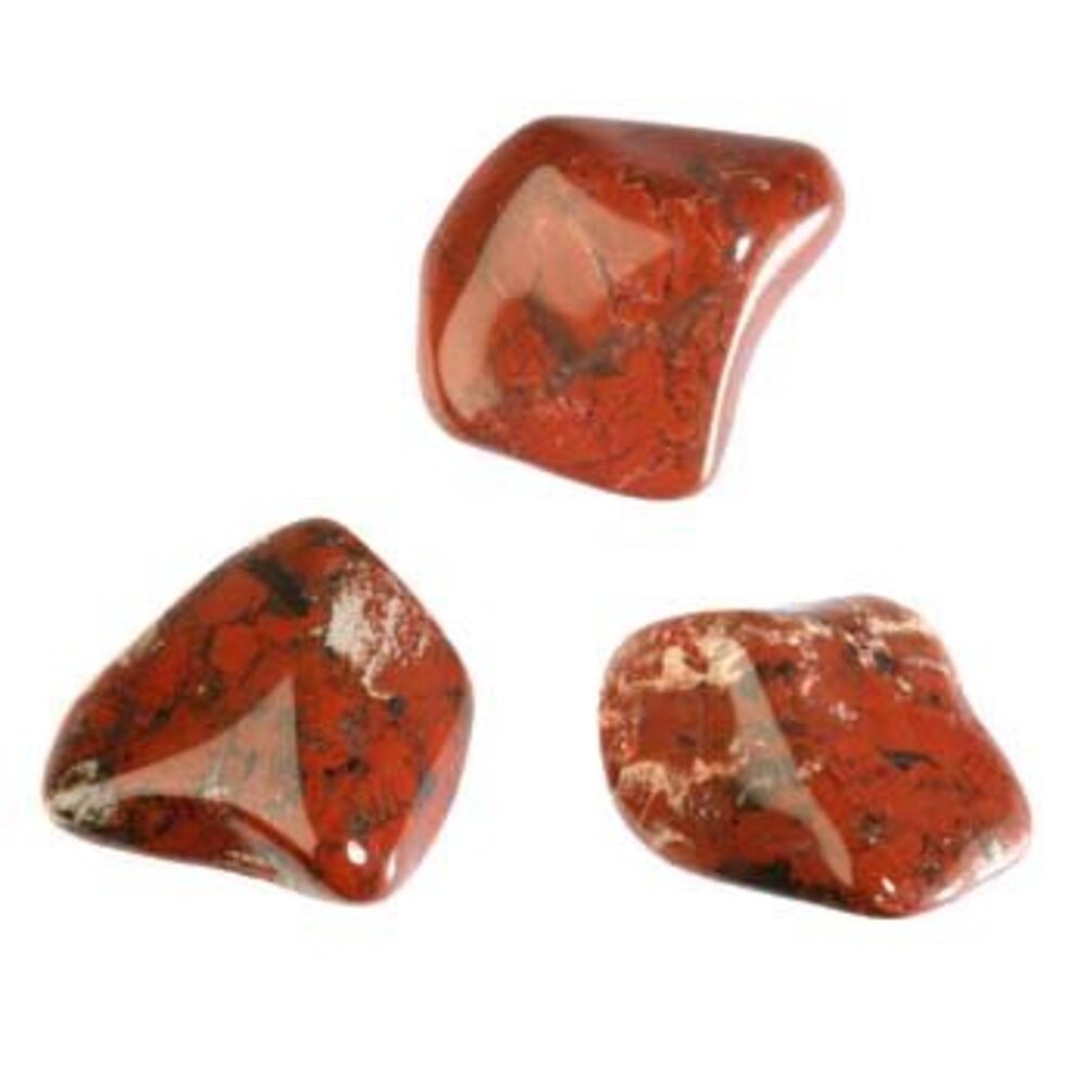 Jaspis (breccie) steen getrommeld 2 - 5 gram Jaspis (breccie) steen getrommeld 2 - 5 gram