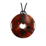 Jaspis (breccie) hanger donut 3 cm Jaspis (breccie) hanger donut 3 cm
