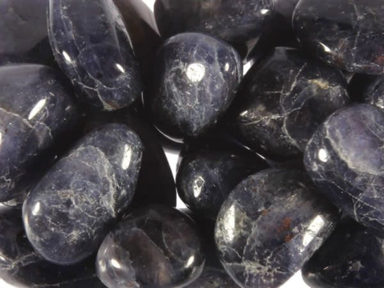 Ioliet steen getrommeld 2 - 5 gram Ioliet steen getrommeld 2 - 5 gram