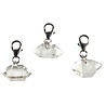Herkimer diamant bedeltje met sterling zilveren slotje Herkimer diamant bedeltje met sterling zilveren slotje