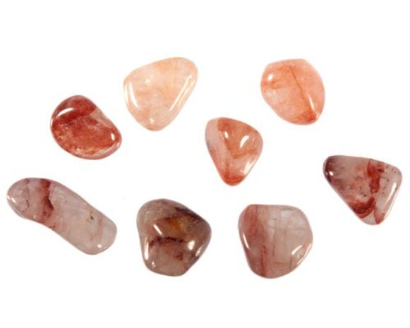 Hematietkwarts steen getrommeld 2 - 5 gram Hematietkwarts steen getrommeld 2 - 5 gram