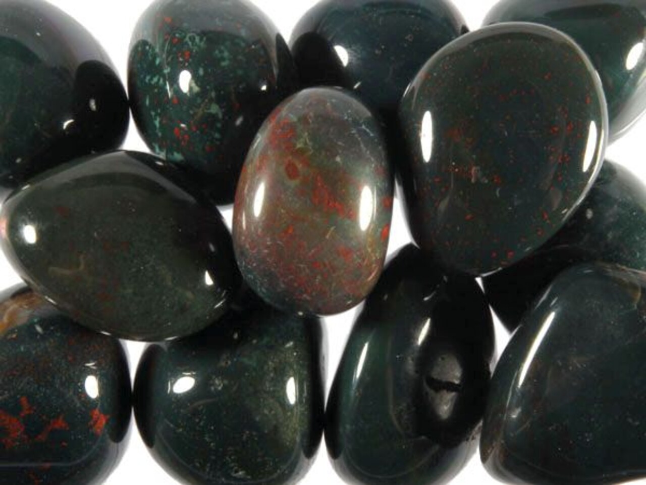 Heliotroop steen getrommeld 10 - 20 gram Heliotroop steen getrommeld 10 - 20 gram