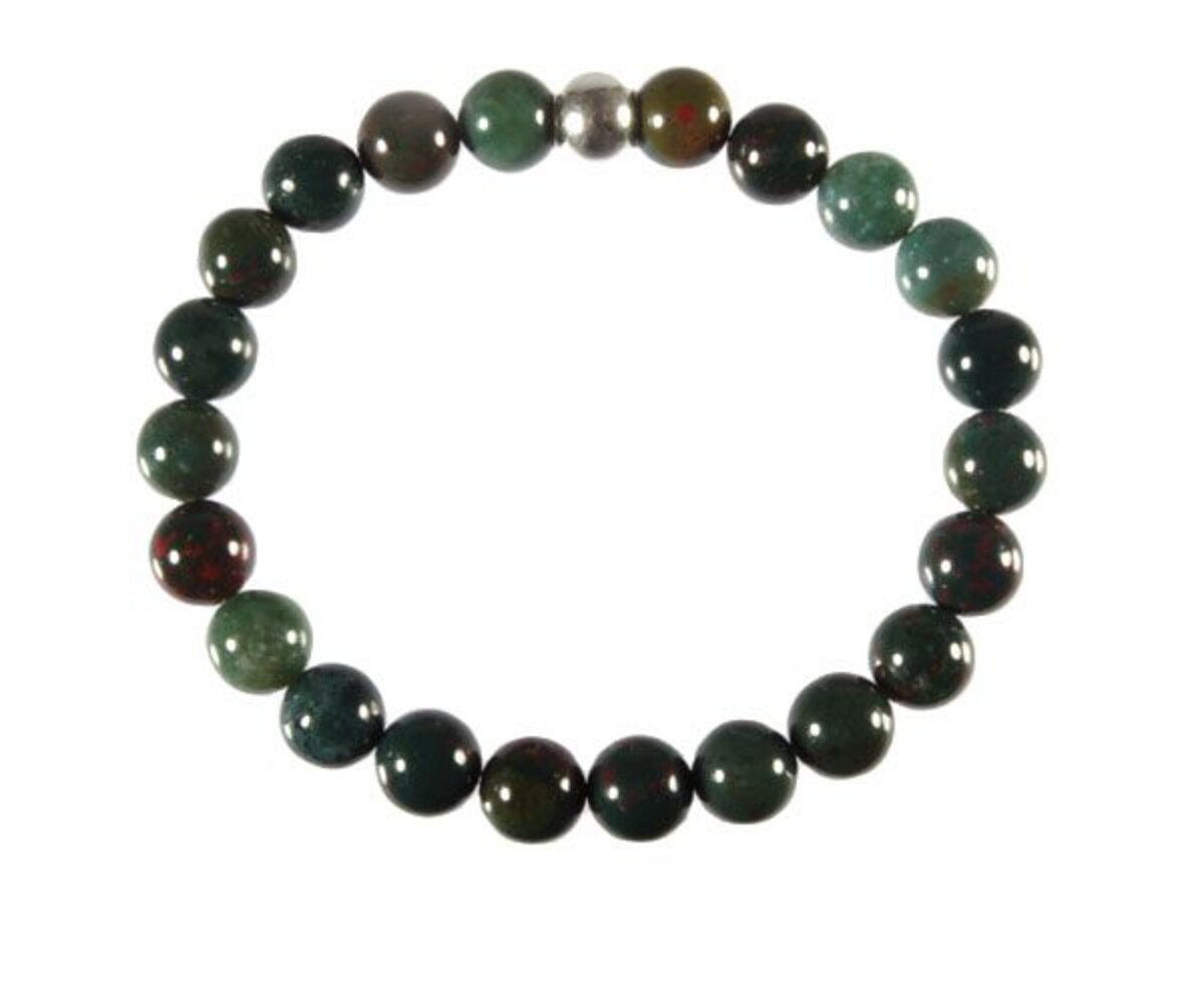 Heliotroop armband 20 cm | 8 mm kralen Heliotroop armband 20 cm | 8 mm kralen