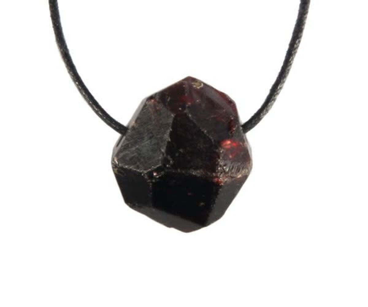 Granaat hanger kristal ruw doorboord