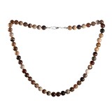 Geopaliseerd hout ketting 8 mm kralen Geopaliseerd hout ketting 8 mm kralen
