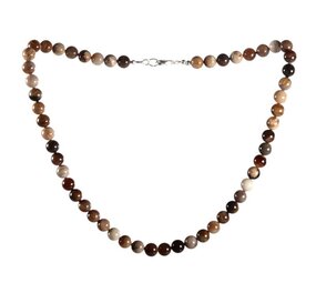 Geopaliseerd hout ketting 8 mm kralen Geopaliseerd hout ketting 8 mm kralen