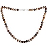 Geopaliseerd hout ketting 8 mm kralen Geopaliseerd hout ketting 8 mm kralen