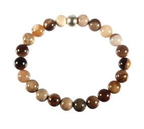 Geopaliseerd hout armband 18 cm | 8 mm kralen Geopaliseerd hout armband 18 cm | 8 mm kralen