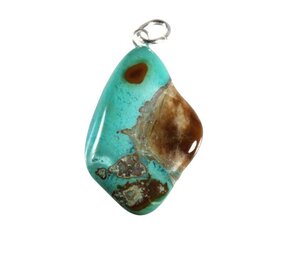 Gem silica hanger met zilveren oogje Gem silica hanger met zilveren oogje