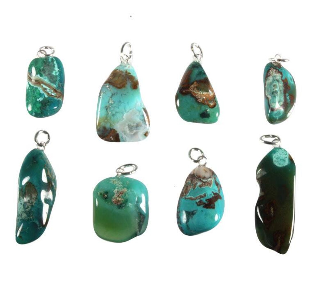 Gem silica hanger met zilveren oogje Gem silica hanger met zilveren oogje