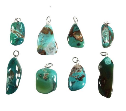 Gem silica hanger met zilveren oogje Gem silica hanger met zilveren oogje