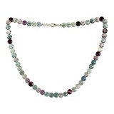 Fluoriet (multi) ketting 8 mm kralen