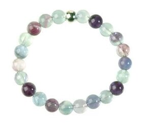 Fluoriet (multi) armband 20 cm | 8 mm kralen Fluoriet (multi) armband 20 cm | 8 mm kralen