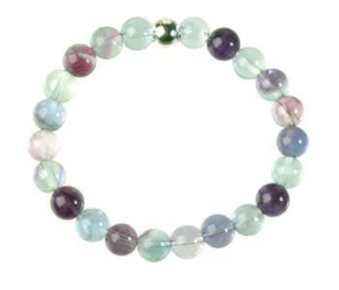 Fluoriet (multi) armband 18 cm | 8 mm kralen Fluoriet (multi) armband 18 cm | 8 mm kralen