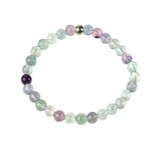 Fluoriet (multi) armband 16 cm | 6 mm kralen Fluoriet (multi) armband 16 cm | 6 mm kralen