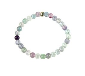 Fluoriet (multi) armband 16 cm | 6 mm kralen Fluoriet (multi) armband 16 cm | 6 mm kralen