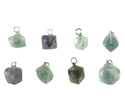 Fluoriet hanger octaëder Fluoriet hanger octaëder