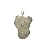 Fairy stone (calciet) hanger met zilveren oogje Fairy stone (calciet) hanger met zilveren oogje
