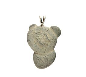 Fairy stone (calciet) hanger met zilveren oogje Fairy stone (calciet) hanger met zilveren oogje