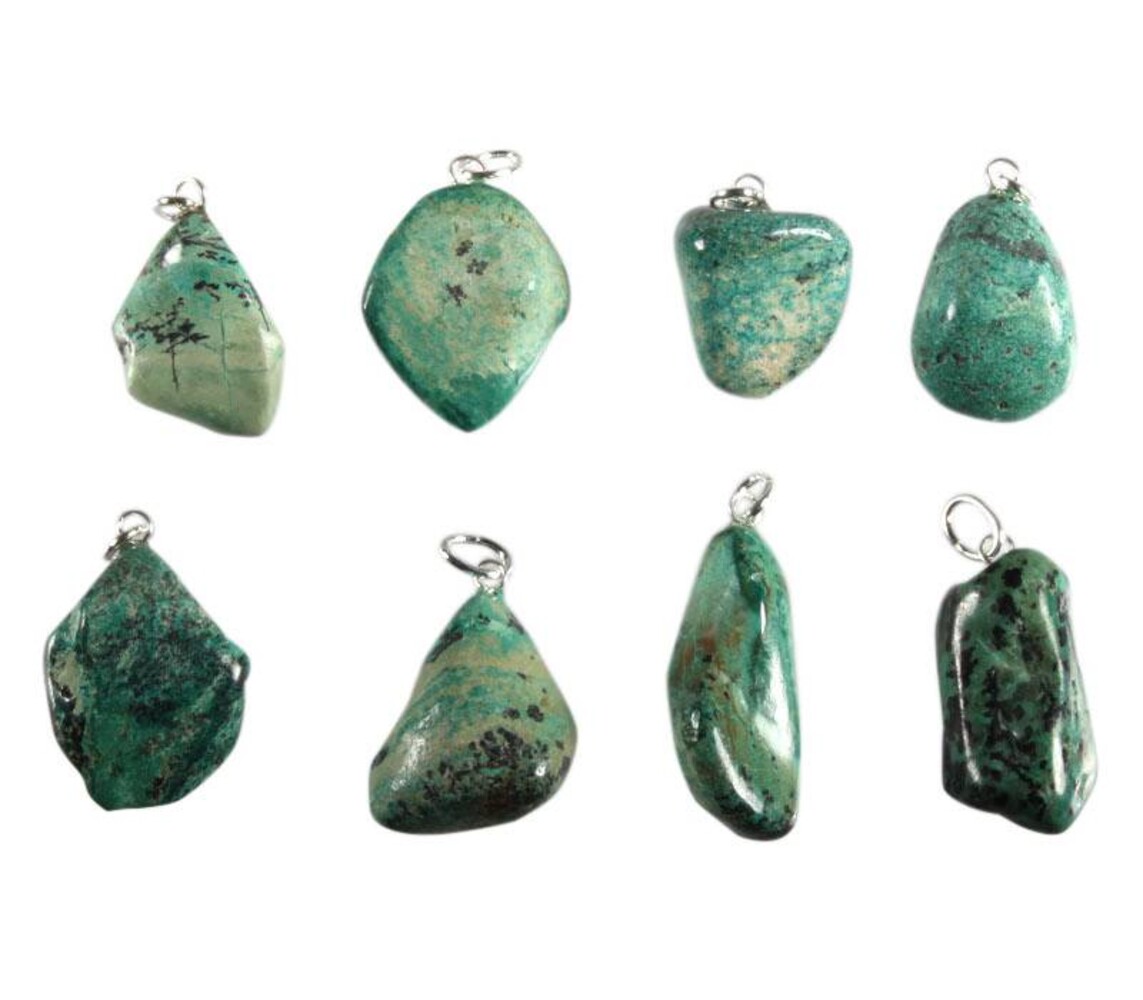 Eilatsteen hanger met zilveren oogje