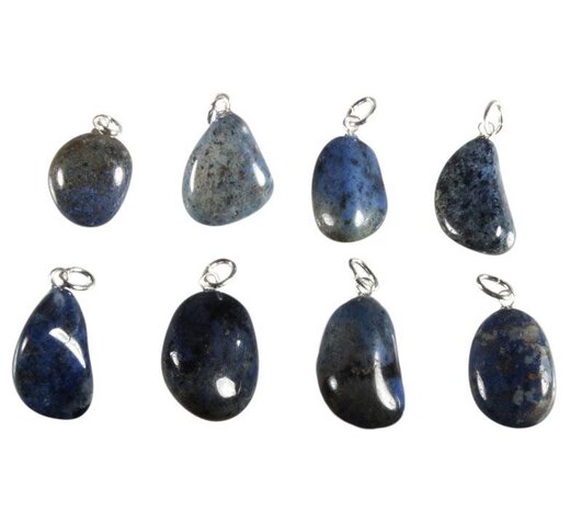 Dumortieriet hanger met zilveren oogje