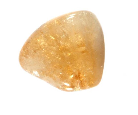 Citrienkwarts (verhit) steen getrommeld 5 - 10 gram