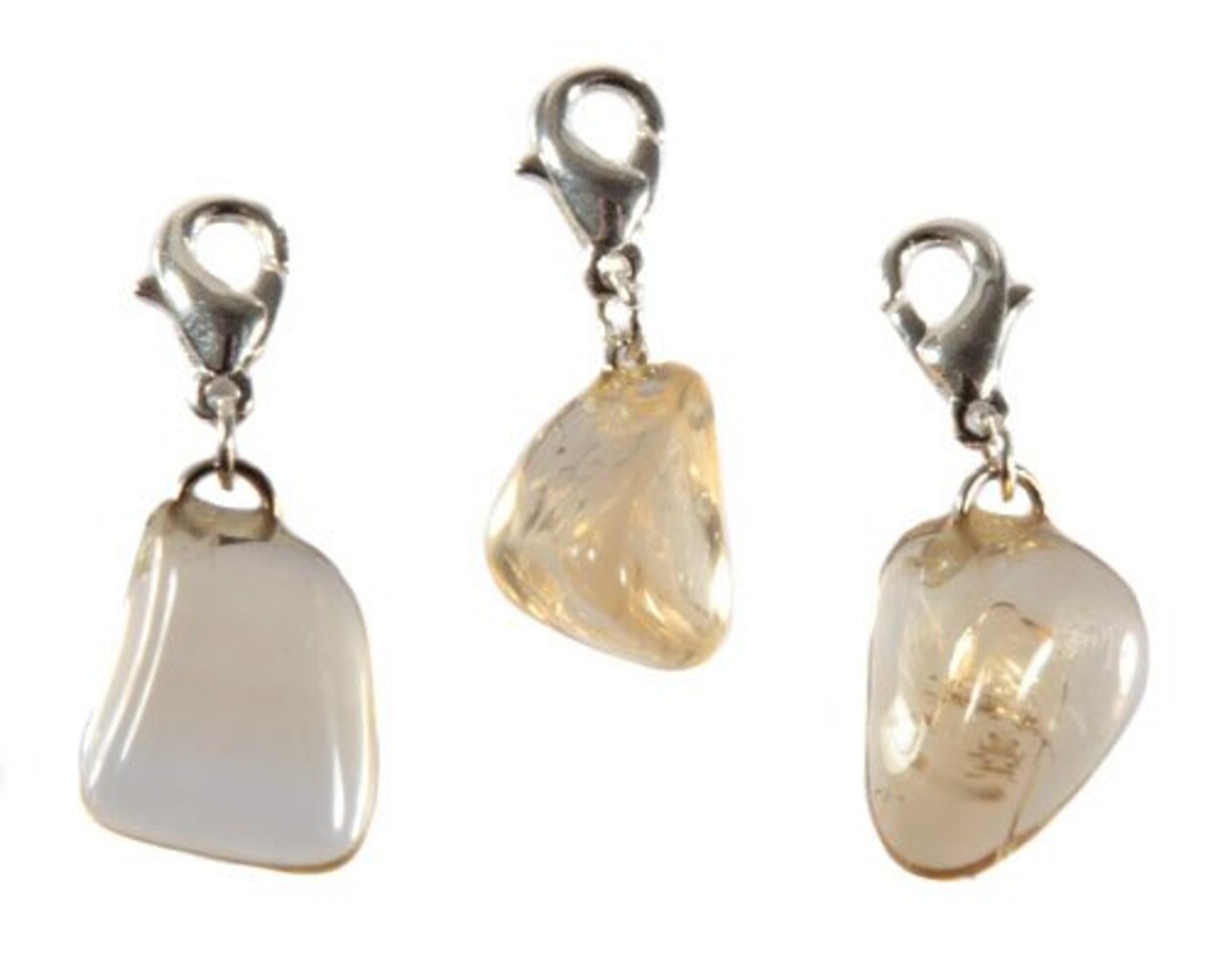 Citrien bedeltje met sterling zilveren slotje Citrien bedeltje met sterling zilveren slotje