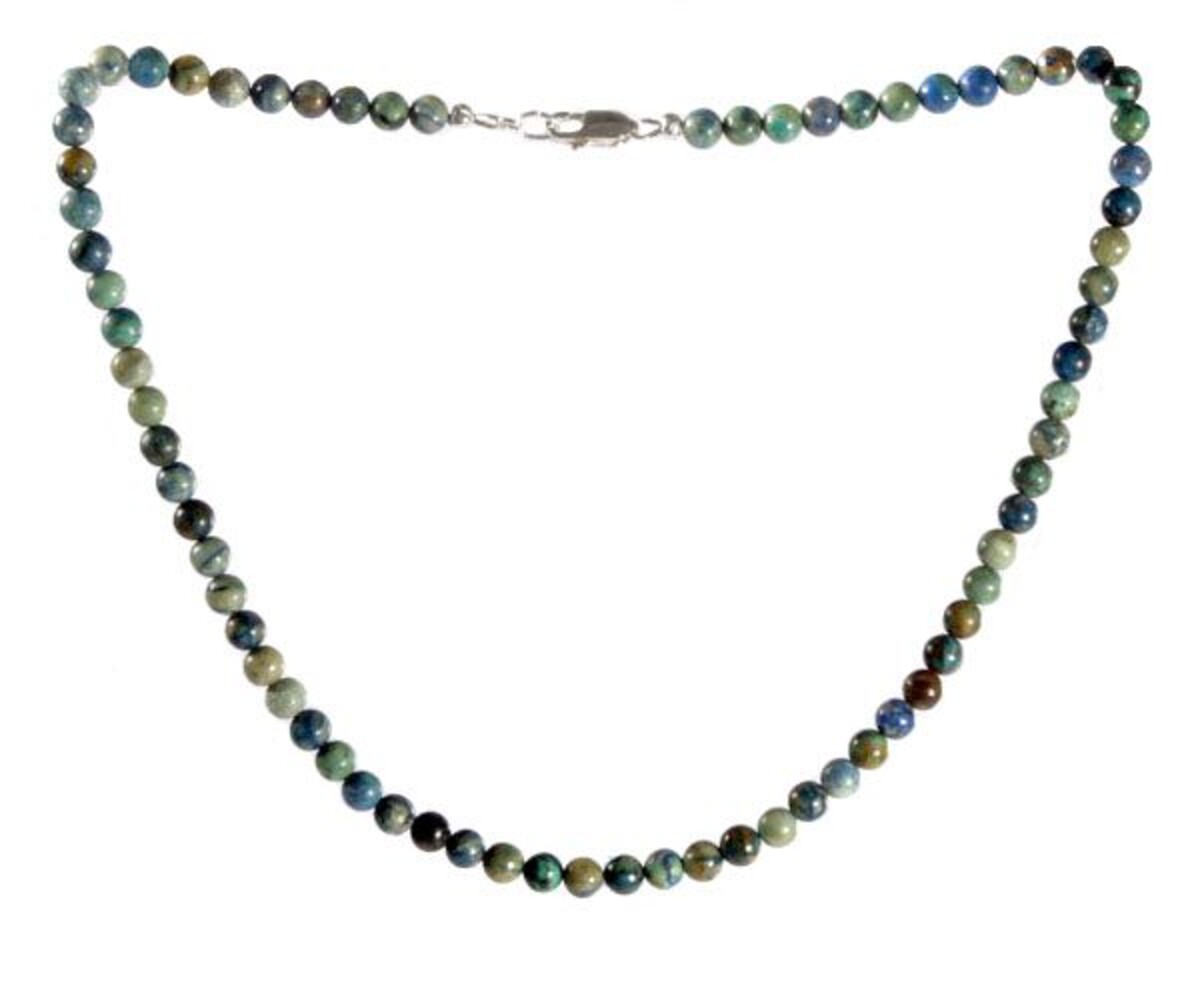Chrysocolla ketting 6 mm kralen