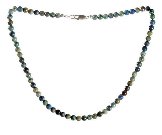 Chrysocolla ketting 6 mm kralen