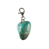 Chrysocolla bedeltje met sterling zilveren slotje Chrysocolla bedeltje met sterling zilveren slotje