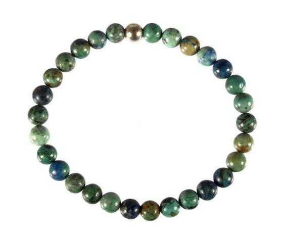 Chrysocolla armband 18 cm | 6 mm kralen
