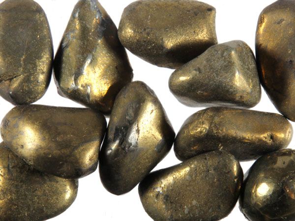 Chalcopyriet steen getrommeld 10 - 20 gram