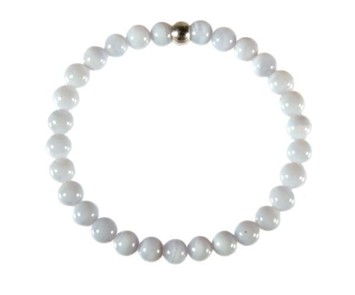 Chalcedoon armband 15 cm | 6 mm kralen