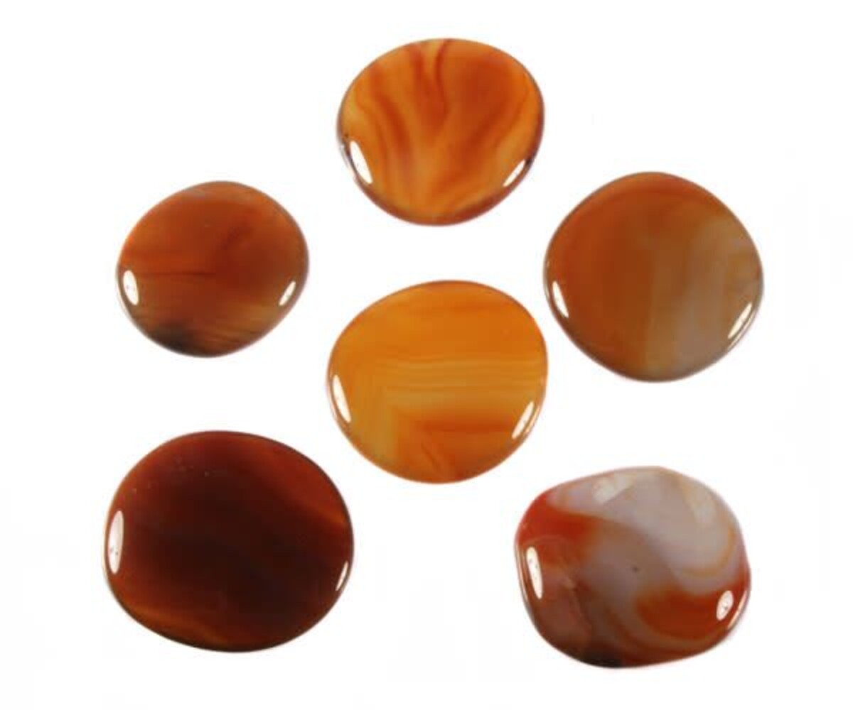 Carneool steen plat gepolijst Carneool steen plat gepolijst