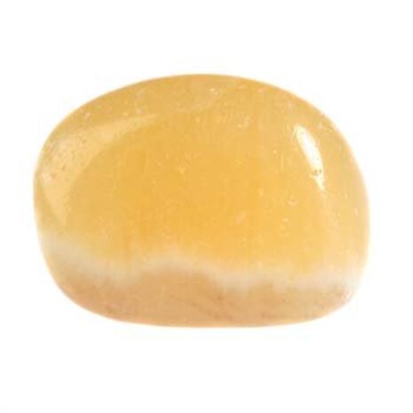 Calciet (oranje) steen getrommeld 2 - 5 gram