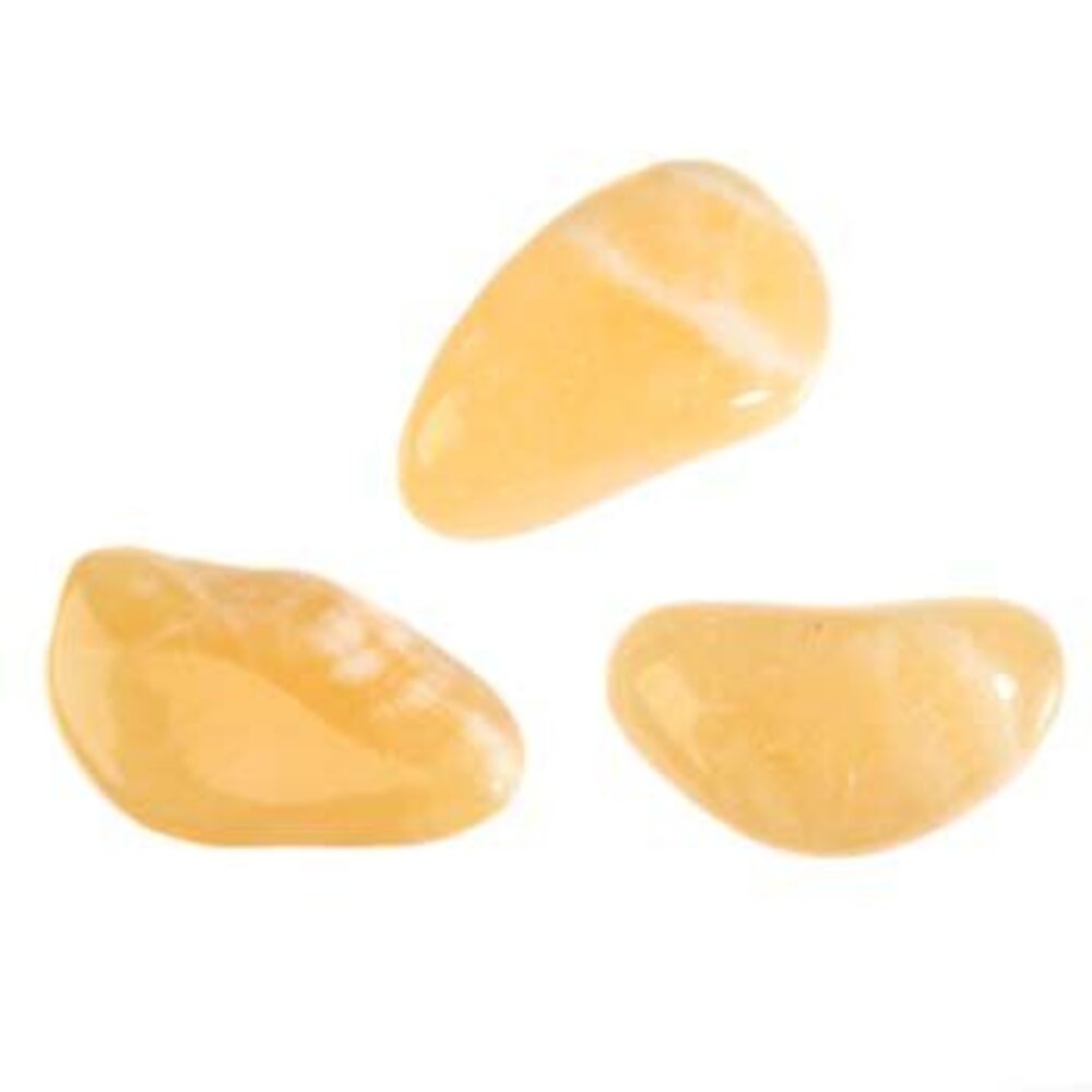 Calciet (oranje) steen getrommeld 2 - 5 gram