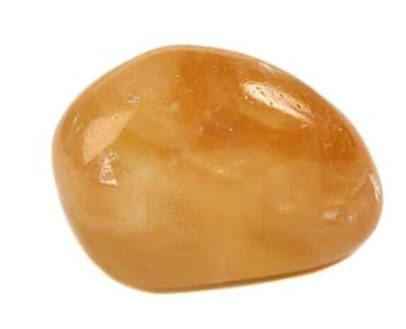 Calciet (honing) steen getrommeld | middel (M) Calciet (honing) steen getrommeld | middel (M)