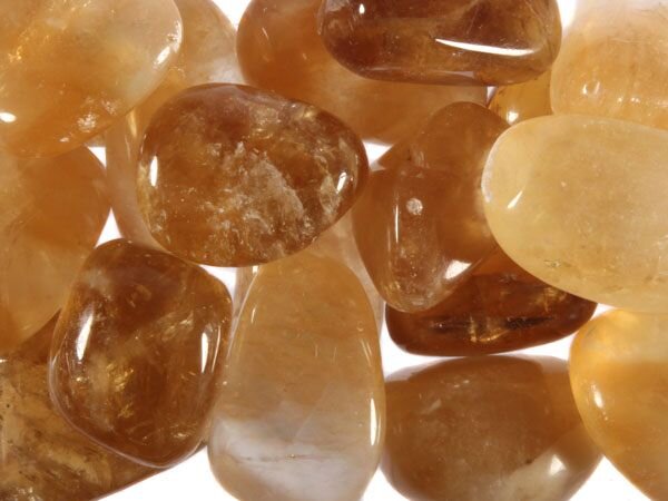 Calciet (honing) steen getrommeld | middel (M) Calciet (honing) steen getrommeld | middel (M)