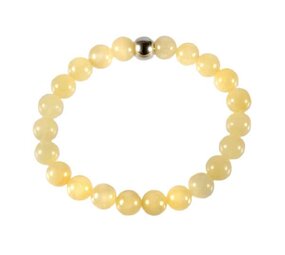 Calciet (geel/wit) armband 18 cm | 8 mm kralen Calciet (geel/wit) armband 18 cm | 8 mm kralen