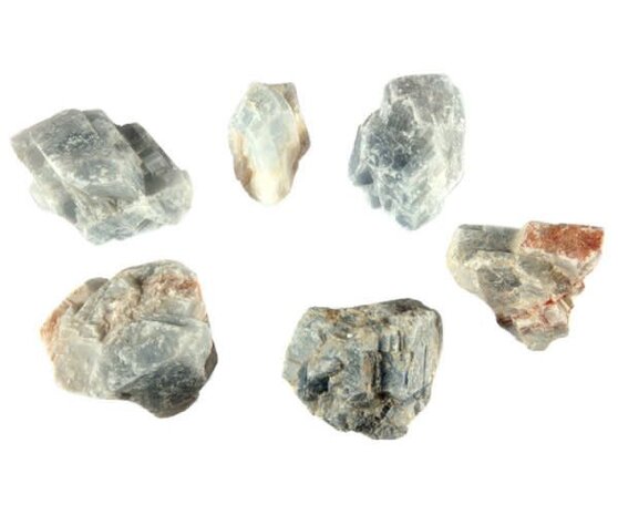 Calciet (blauw) ruw 50 - 100 gram Calciet (blauw) ruw 50 - 100 gram