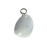 Calciet (blauw) hanger getrommeld Calciet (blauw) hanger getrommeld