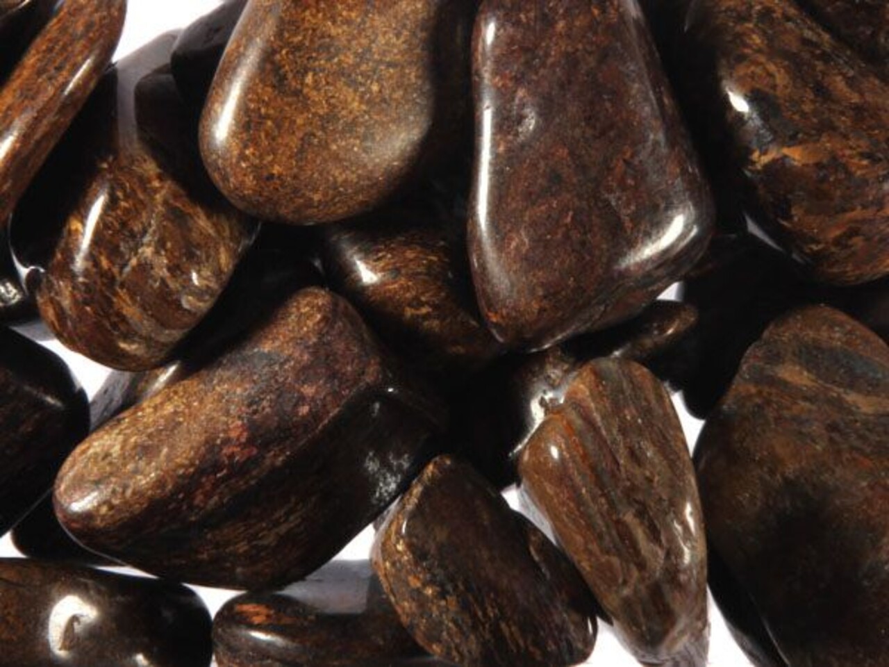 Bronziet steen getrommeld 5 - 10 gram Bronziet steen getrommeld 5 - 10 gram