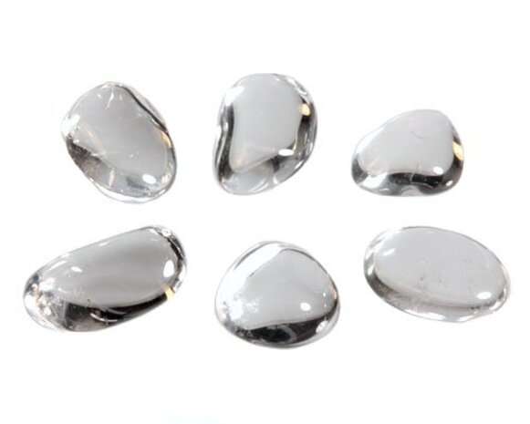 Bergkristal steen A-kwaliteit getrommeld 5 - 10 gram
