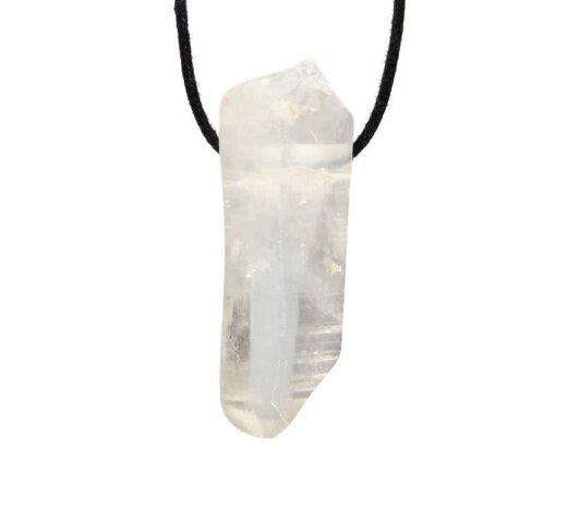 Bergkristal hanger punt ruw doorboord Bergkristal hanger punt ruw doorboord