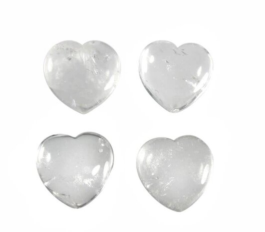 Bergkristal edelsteen hart 3 cm