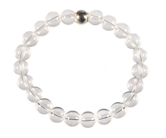 Bergkristal armband 20 cm | 8 mm kralen Bergkristal armband 20 cm | 8 mm kralen