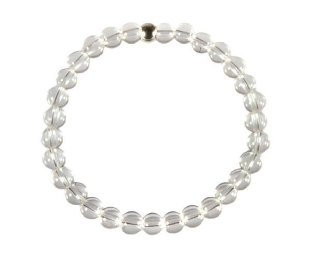 Bergkristal armband 15 cm | 6 mm kralen Bergkristal armband 15 cm | 6 mm kralen