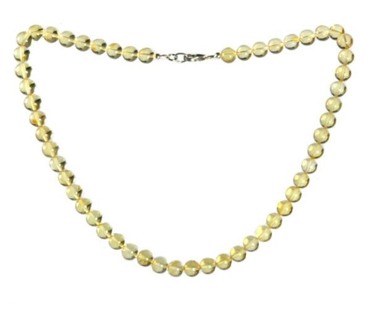 Barnsteen (geel) ketting 8 mm kralen Barnsteen (geel) ketting 8 mm kralen
