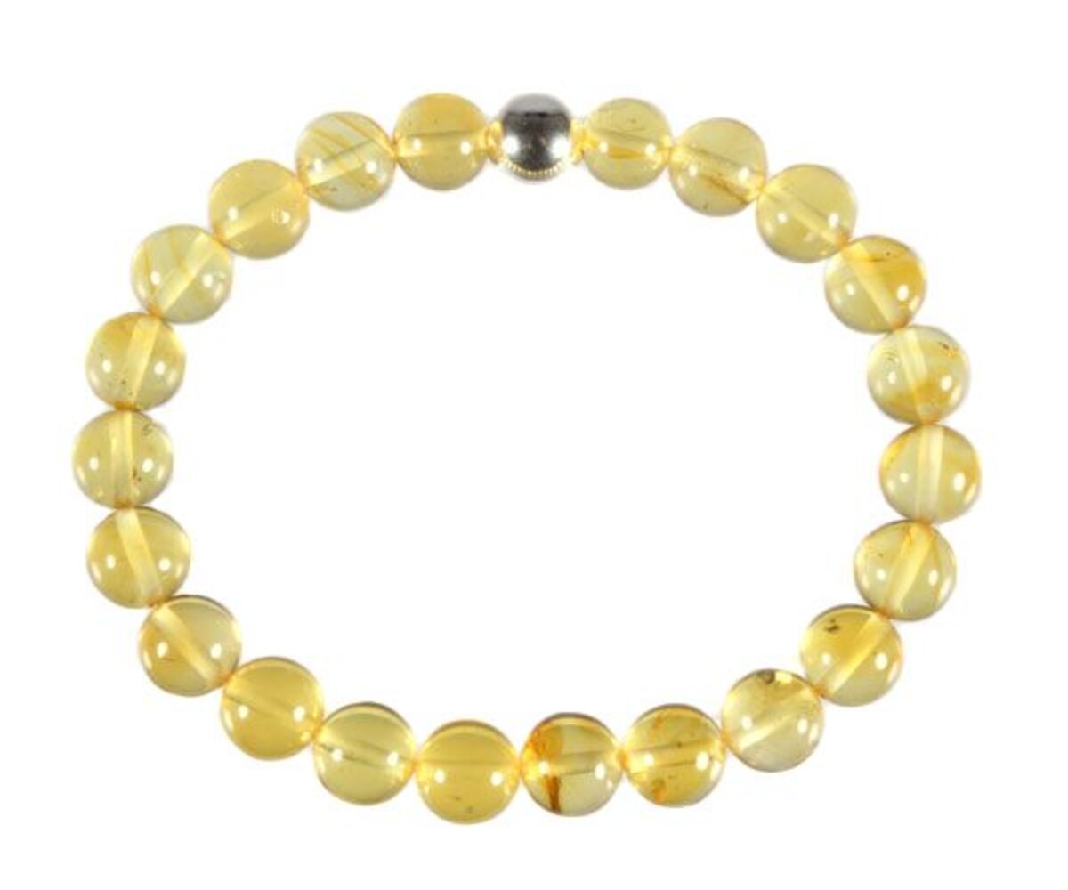 Barnsteen (geel) armband 20 cm | 8 mm kralen