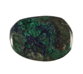 Azuriet-malachiet steen plat gepolijst Azuriet-malachiet steen plat gepolijst